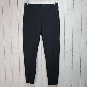 Betabrand Womens Black Skinny Leg Ankle Zip Cigarette Yoga Dress Pant Size Small